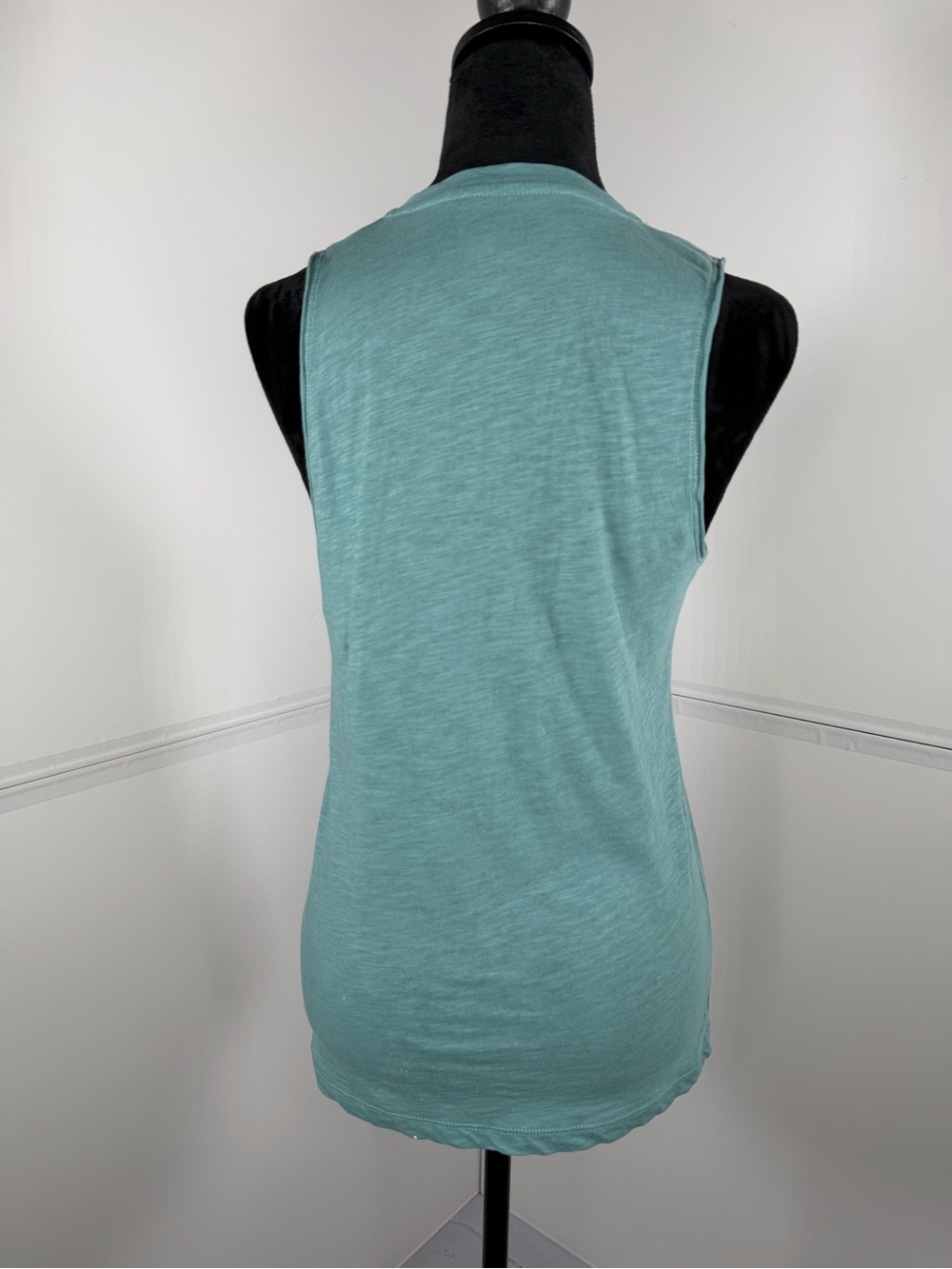Madewell Whisper Cotton V-Neck Pocket Tank Top Seafoam Green Size XS - Picture 3 of 5